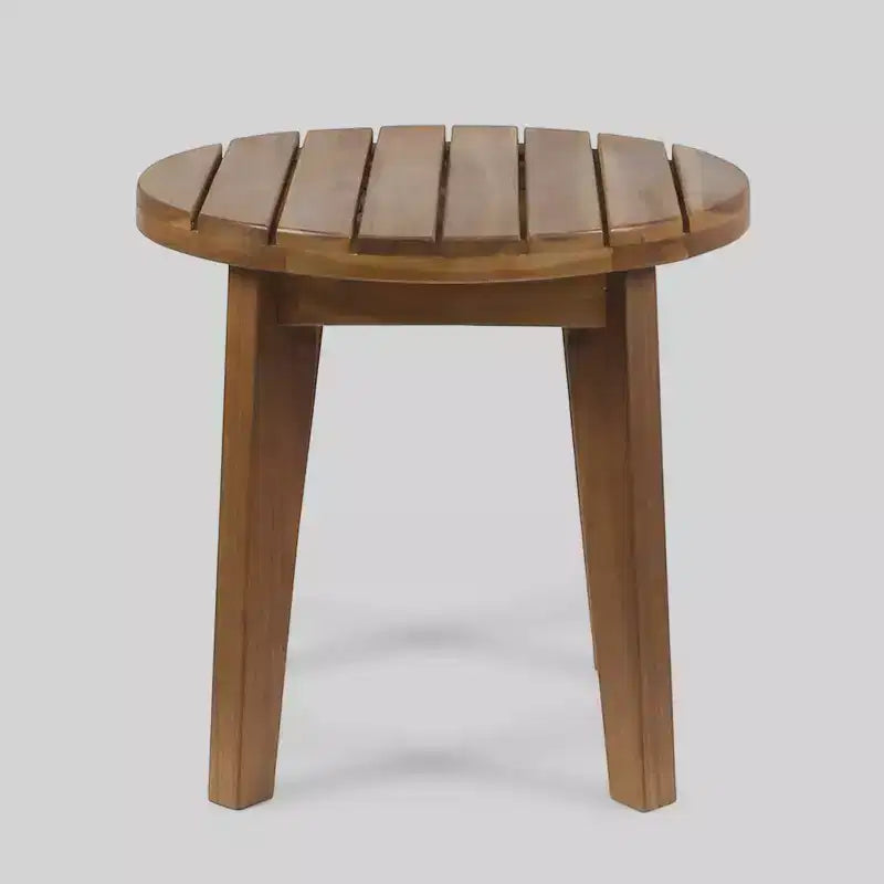 Ensemble 3 pièces de chaises à bascule et table d'appoint en bois d'acacia Abbottsford - Brun/Crème - Christopher Knight Home : Sièges d'extérieur résistants aux intempéries