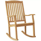 Sonoma Lane Channing Ensemble de conversation d'extérieur 3 pièces en teck – Mobilier compact résistant aux intempéries avec 2 fauteuils à bascule et table d'appoint