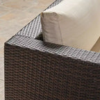 Ensemble de canapé d'angle en osier 10 pièces Santa Rosa - Marron/Beige - Christopher Knight Home