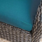 Leisure Made - Ensemble modulaire Jackson 5 pièces en osier avec tissu Peacock