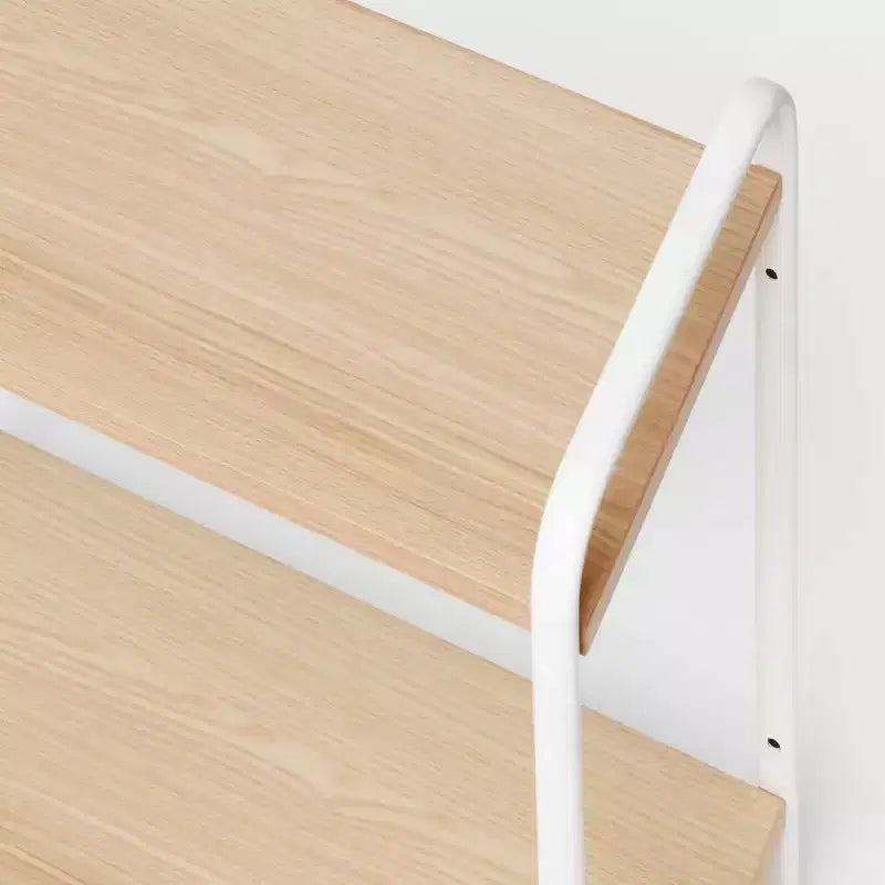 Wood Wall Shelf White Metal - #8482;