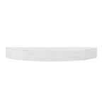 Small Round Wood Floating Decorative Wall Shelf White - American Art Decor: Circular MDF Wall-Mount, No Assembly Required