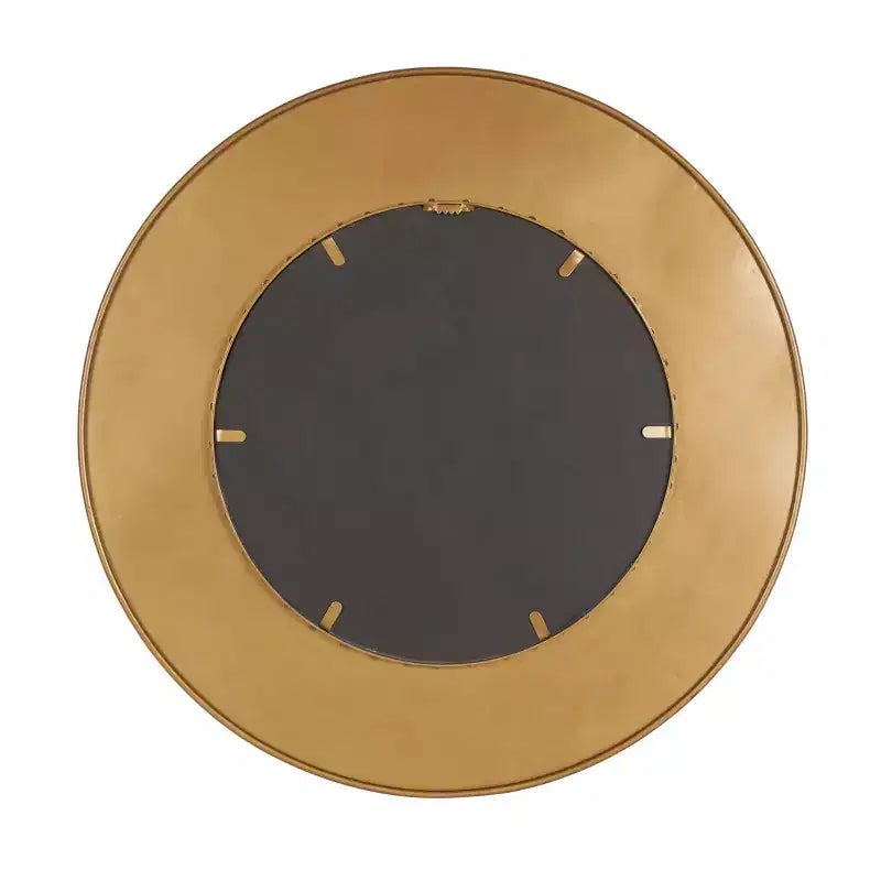 Miroir mural abstrait en métal avec anneaux de fils qui se chevauchent Doré : Aucun assemblage requis, Fixation murale en dents de scie, Utilisation intérieure