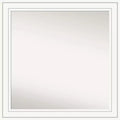 31" x 31" Non-Beveled Craftsman White Wood Wall Mirror - Amanti Art: Modern Square, Includes Mounting Hardware