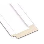 Miroir mural carré moderne en bois blanc non biseauté de 31 po x 31 po – Quincaillerie de fixation incluse