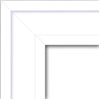Miroir mural carré moderne en bois blanc non biseauté de 31 po x 31 po – Quincaillerie de fixation incluse
