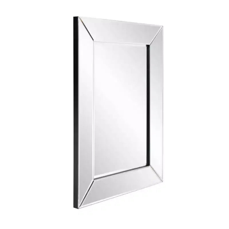 Miroir mural rectangulaire 24 po x 18 po : style moderne, cadre en bois, aucun assemblage requis