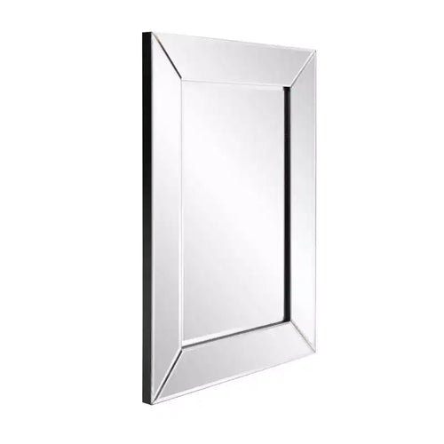Miroir mural rectangulaire 24 po x 18 po : style moderne, cadre en bois, aucun assemblage requis