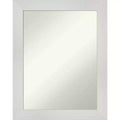 23" x 29" Non-Beveled Mosaic Bathroom Wall Mirror White - Amanti Art: Modern Rectangle, Polystyrene Frame, Wall Mounted