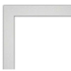 Miroir mural de salle de bain 23" x 29" non biseauté blanc - Rectangle moderne, cadre en polystyrène, fixation murale