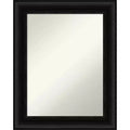 24" x 30" Non-Beveled Parlor Bathroom Wall Mirror Black - Amanti Art: Modern Rectangle, Polystyrene Frame, Wall Mounted