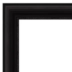 Miroir mural de salle de bain 24 po x 30 po non biseauté Noir – Rectangle moderne, cadre en polystyrène, fixation murale