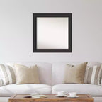 Miroir mural noir non biseauté de 32 po x 32 po