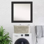 Miroir mural noir non biseauté de 32 po x 32 po