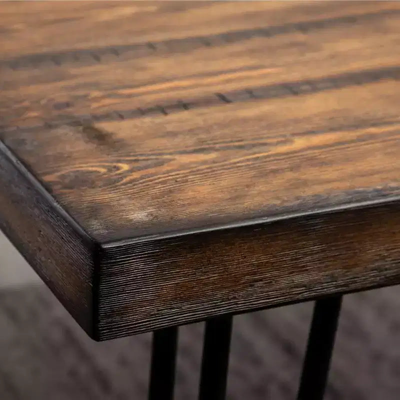Ensemble de salle à manger Roundhill Furniture Amisos, table à manger avec pieds épingle, 4 chaises et banc rembourré, 6 pièces