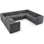Canapé sectionnel chenille en U 192, ensemble de canapé modulaire surdimensionné 8 places pour salon bureau-Morden Fort