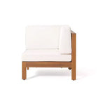 Christopher Knight Home Keith Canapé d'angle d'extérieur en bois d'acacia 8 places avec coussins