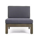 Christopher Knight Home Keith Canapé d'angle d'extérieur en bois d'acacia 8 places avec coussins