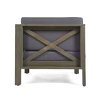 Christopher Knight Home Keith Canapé d'angle d'extérieur en bois d'acacia 8 places avec coussins