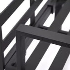 LeisureMod Hamilton, ensemble de 4 fauteuils de patio en aluminium, chaises d'extérieur modernes avec coussins, sièges résistants aux intempéries pour patio, terrasse, véranda