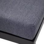 LeisureMod Hamilton, ensemble de 4 fauteuils de patio en aluminium, chaises d'extérieur modernes avec coussins, sièges résistants aux intempéries pour patio, terrasse, véranda