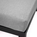 LeisureMod Hamilton, ensemble de 4 fauteuils de patio en aluminium, chaises d'extérieur modernes avec coussins, sièges résistants aux intempéries pour patio, terrasse, véranda