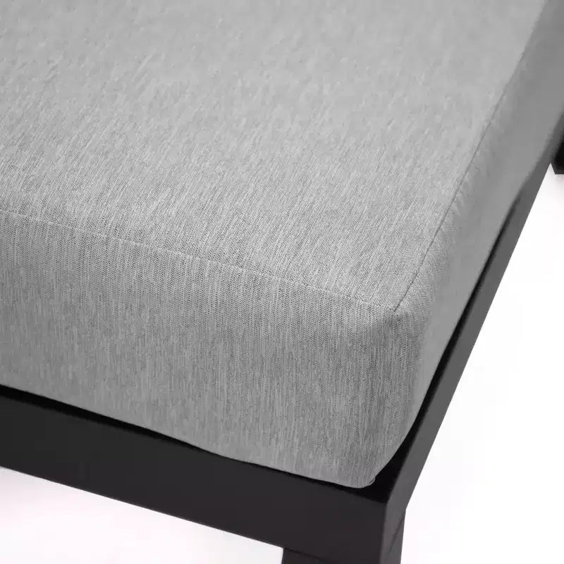 LeisureMod Hamilton, ensemble de 4 fauteuils de patio en aluminium, chaises d'extérieur modernes avec coussins, sièges résistants aux intempéries pour patio, terrasse, véranda