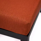 LeisureMod Hamilton, ensemble de 4 fauteuils de patio en aluminium, chaises d'extérieur modernes avec coussins, sièges résistants aux intempéries pour patio, terrasse, véranda