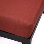 LeisureMod Hamilton, ensemble de 4 fauteuils de patio en aluminium, chaises d'extérieur modernes avec coussins, sièges résistants aux intempéries pour patio, terrasse, véranda