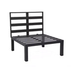 LeisureMod Hamilton, ensemble de 4 fauteuils de patio en aluminium, chaises d'extérieur modernes avec coussins, sièges résistants aux intempéries pour patio, terrasse, véranda