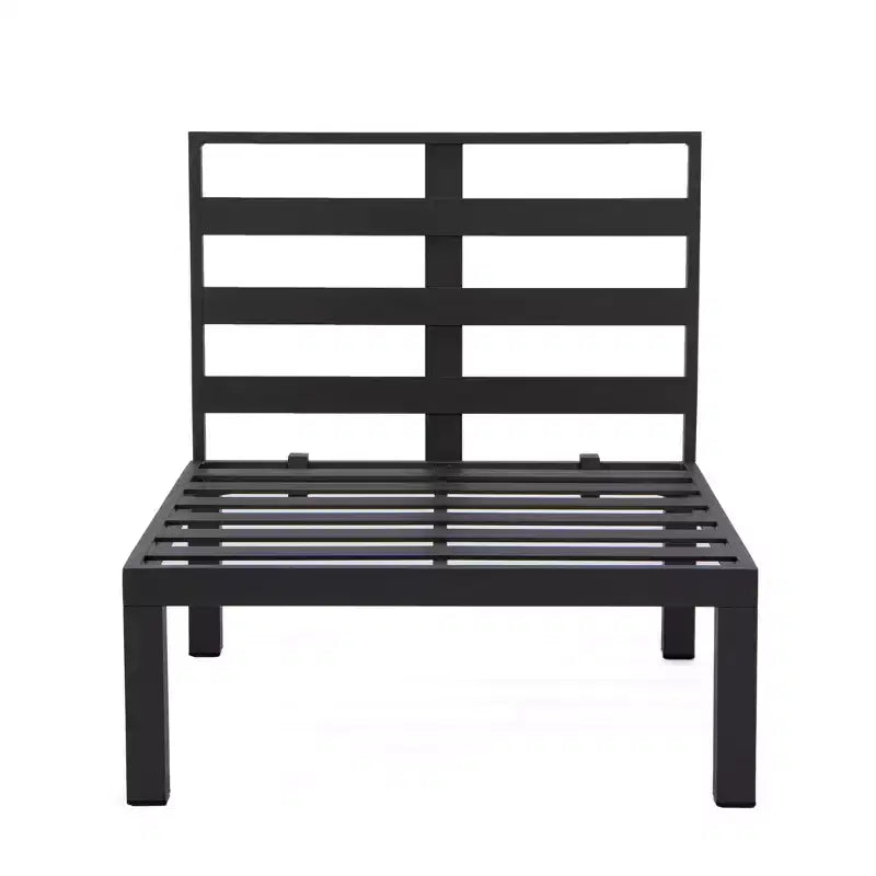 LeisureMod Hamilton, ensemble de 4 fauteuils de patio en aluminium, chaises d'extérieur modernes avec coussins, sièges résistants aux intempéries pour patio, terrasse, véranda