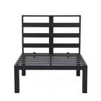 LeisureMod Hamilton, ensemble de 4 fauteuils de patio en aluminium, chaises d'extérieur modernes avec coussins, sièges résistants aux intempéries pour patio, terrasse, véranda
