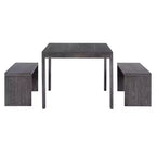 Ensemble de salle à manger 3 pièces style ferme, table de salle à manger et 2 bancs pour salle à manger, cuisine et salon - ModernLuxe