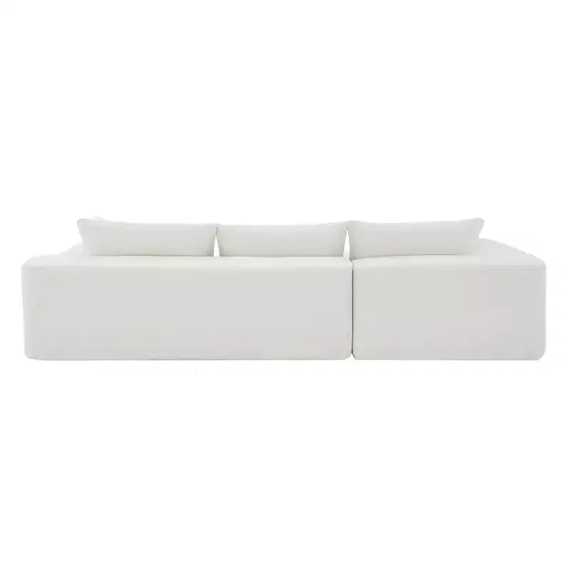 Canapé d'angle surdimensionné Whisen Modern, ensemble de canapé de luxe en forme de L avec méridienne et 2 oreillers