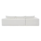 Canapé d'angle surdimensionné Whisen Modern, ensemble de canapé de luxe en forme de L avec méridienne et 2 oreillers