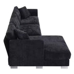 Canapé d'angle surdimensionné Whisen Modern, ensemble de canapé de luxe en forme de L avec méridienne et 2 oreillers