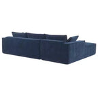 Canapé d'angle surdimensionné Whisen Modern, ensemble de canapé de luxe en forme de L avec méridienne et 2 oreillers