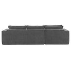 Canapé d'angle surdimensionné Whisen Modern, ensemble de canapé de luxe en forme de L avec méridienne et 2 oreillers