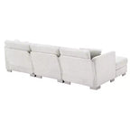 Canapé d'angle surdimensionné Whisen Modern, ensemble de canapé de luxe en forme de L avec méridienne et 2 oreillers