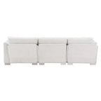 Canapé d'angle surdimensionné Whisen Modern, ensemble de canapé de luxe en forme de L avec méridienne et 2 oreillers