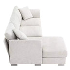 Canapé d'angle surdimensionné Whisen Modern, ensemble de canapé de luxe en forme de L avec méridienne et 2 oreillers