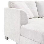 Canapé d'angle surdimensionné Whisen Modern, ensemble de canapé de luxe en forme de L avec méridienne et 2 oreillers
