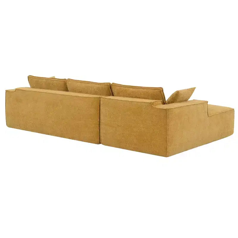 Canapé d'angle surdimensionné Whisen Modern, ensemble de canapé de luxe en forme de L avec méridienne et 2 oreillers