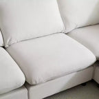 Christopher Knight Home Acker, ensemble de canapé sectionnel en forme de L moderne et rembourré en 4 pièces, blanc