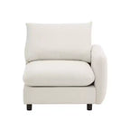 Christopher Knight Home Acker, ensemble de canapé sectionnel en forme de L moderne et rembourré en 4 pièces, blanc