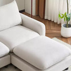 Christopher Knight Home Acker, ensemble de canapé sectionnel en forme de L moderne et rembourré en 4 pièces, blanc