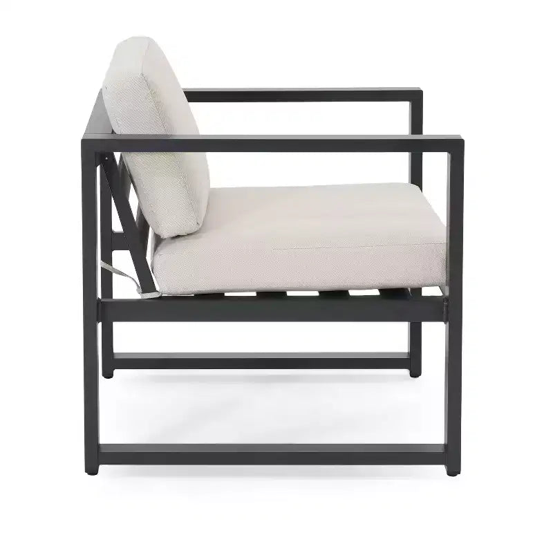 Christopher Knight Home Thorne Ensemble de conversation moderne en aluminium à 4 places pour l'extérieur