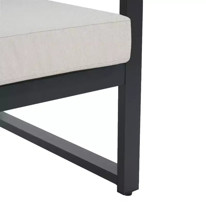 Christopher Knight Home Thorne Ensemble de conversation moderne en aluminium à 4 places pour l'extérieur