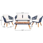 Ensemble de salon Ransin 4 pièces - Intérieur/Extérieur - PAT7074 - Safavieh