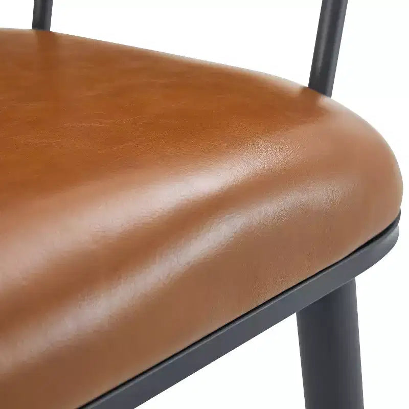 Ensemble de salle à manger 5 pièces avec 4 chaises de salle à manger et table ronde/carrée, Noir+Naturel/Noyer-ModernLuxe